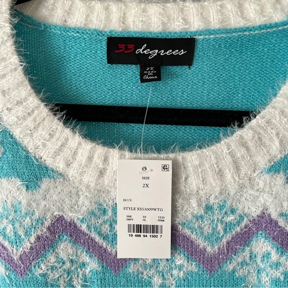 AFTER XMAS SALE!!!! 33 Degrees Winter/Holiday Fuzzy Sweater - Picture 11 of 12